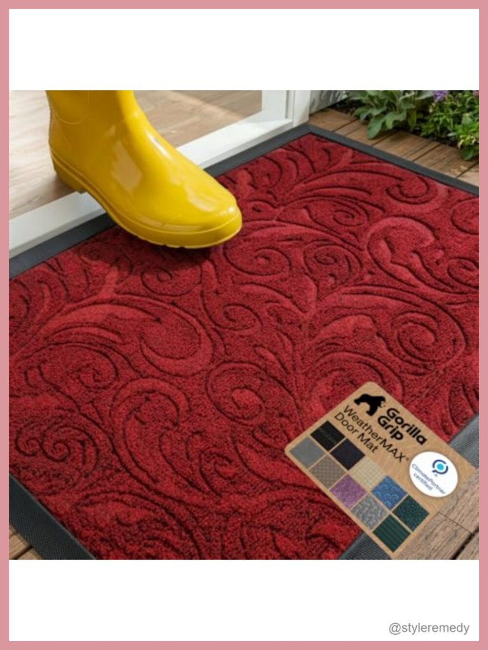 WeatherMAX All Season Doormat Indoor Outdoor Low Profile 29x17